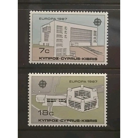Cipru 1987 - Europa, CEPT, arhitectura moderna, serie neuzata