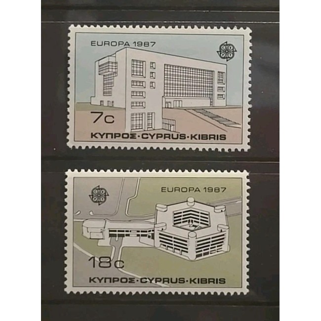 Cipru 1987 - Europa, CEPT, arhitectura moderna, serie neuzata