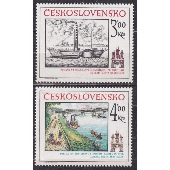 Cehoslovacia 1982 - Bratislava istorica, serie neuzata