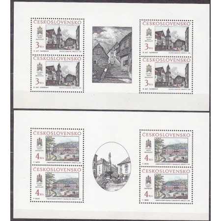 Cehoslovacia 1988 - Bratislava istorica, serie minicoli neuzata