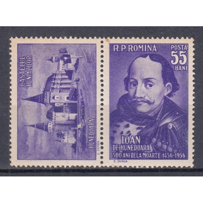 1956 - Ioan de Hunedoara, cu vinieta pe stanga, neuzat