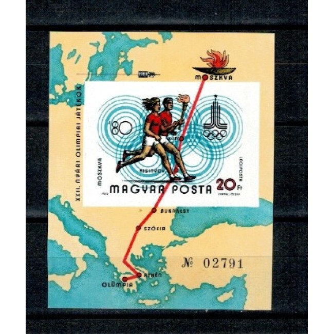 Ungaria 1980 - Jocurile Olimpice Moscova, sport, colita nedantelata neuzata