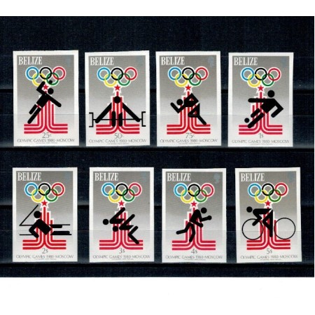 Belize 1980 - Jocurile Olimpice Moscova, sport, serie nedantelata neuzata