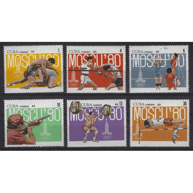 Cuba 1979 - Jocurile Olimpice, sport, serie neuzata