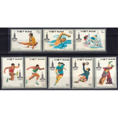 Vietnam 1980 - Jocurile Olimpice, sport, serie neuzata
