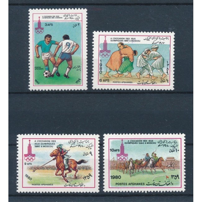Afghanistan 1980 - Jocurile Olimpice, sport, serie neuzata