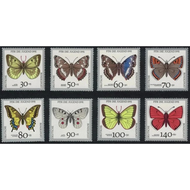 Germania 1991 - Fluturi, serie neuzata