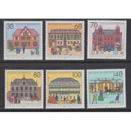 Germania 1991 - Oficii Poștale, clădiri, arhitectura, serie neuzata