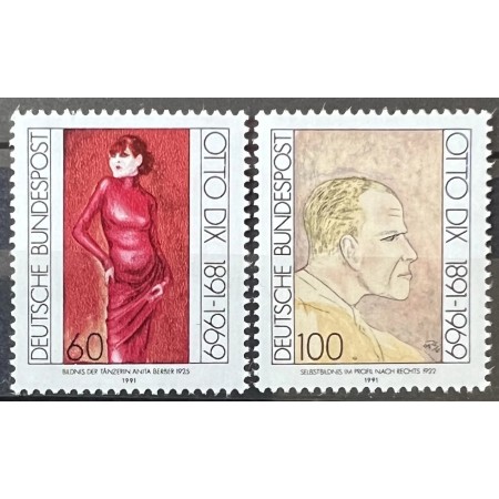 Germania 1991 - Otto Dix, pictura, arta, serie neuzata