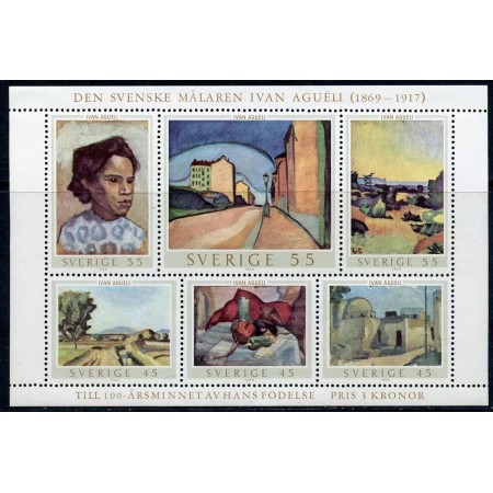 Suedia 1969 - Picturi, arta, bloc neuzat