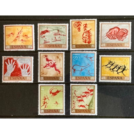 Spania 1967 - Picturi rupestre, serie neuzata