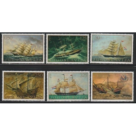 Iugoslavia 1969 - Picturi cu vapoare, arta, serie neuzata