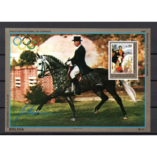 Bolivia 1987 - Jocurile Olimpice, sport, călărie, colita neuzata