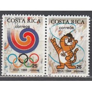 Costa Rica 1988 - Jocurile Olimpice, serie neuzata