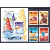 Grenada 1988 - Jocurile Olimpice, sport, serie si colita neuzata
