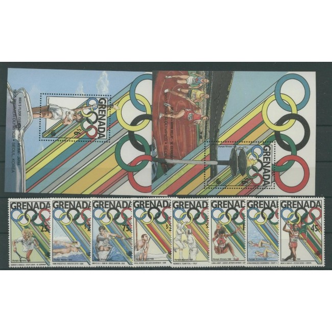 Grenada 1989 - Jocurile Olimpice, medaliați, serie si colite neuzate