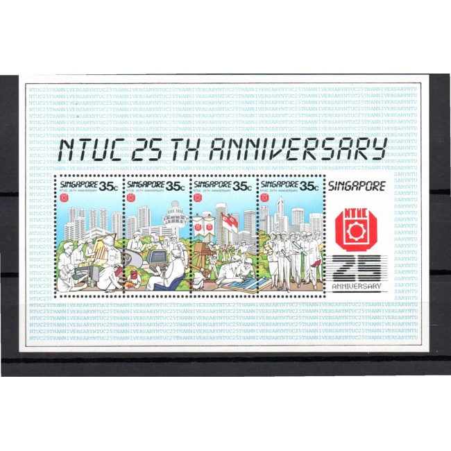 Singapore 1986  National Trades Union Congress, colita neuzata