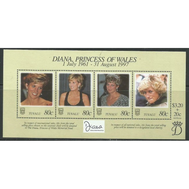 Tuvalu 1998 - Prințesa Diana, colita neuzata