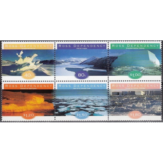 Ross Dependency 1998 - Ghețari, serie neuzata in folder