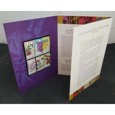 New Zealand 1999 - Flori, flora locala, serie neuzata in folder
