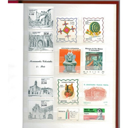 Mexic - Minicolectie timbre neuzate, in clasor