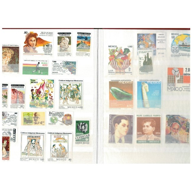 Mexic - Minicolectie timbre neuzate, in clasor