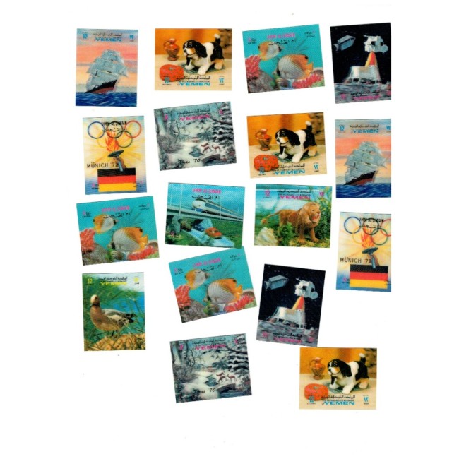 Lot timbre straine 3D neuzate