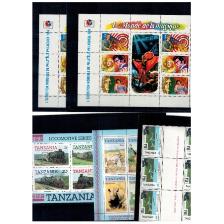 Tanzania - Lot colite si blocuri neuzate