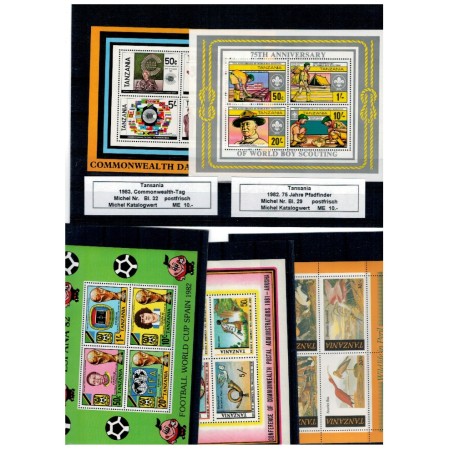 Tanzania - Lot colite si blocuri neuzate