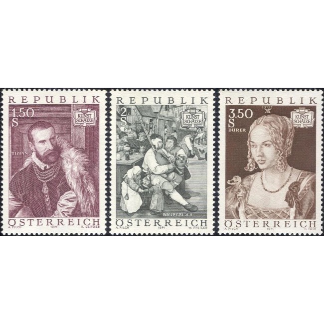 Austria 1971 - Arta, capodopere, serie neuzata