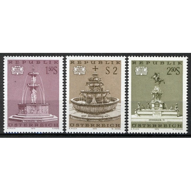 Austria 1972 - Fântâni, serie neuzata