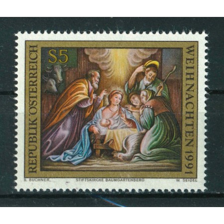 Austria 1991 - Crăciun, neuzat