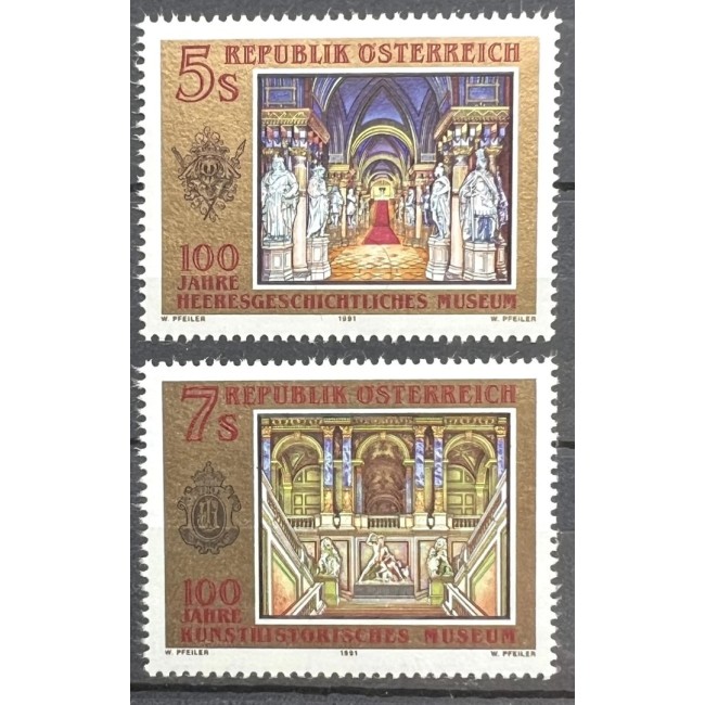 Austria 1991 - Muzee, arta, serie neuzata