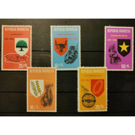 Indonesia 1965 - Aniversarea independentei, serie neuzata