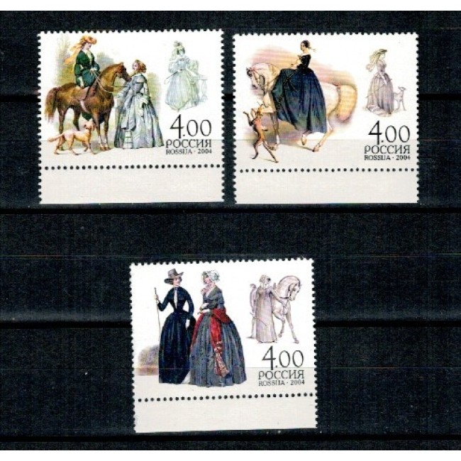 Rusia 2004 - Moda, cai, călărie, serie neuzata