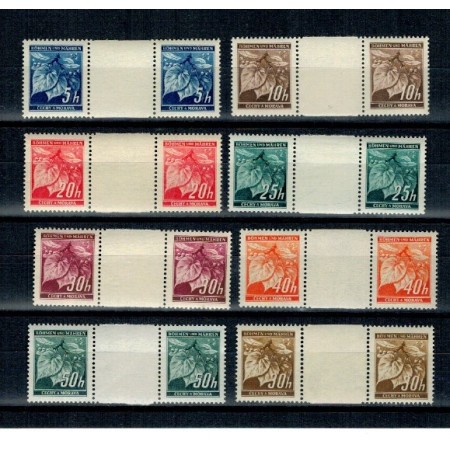 Boemia si Moravia 1939/1941 - Uzuale, perechi neuzate cu punte