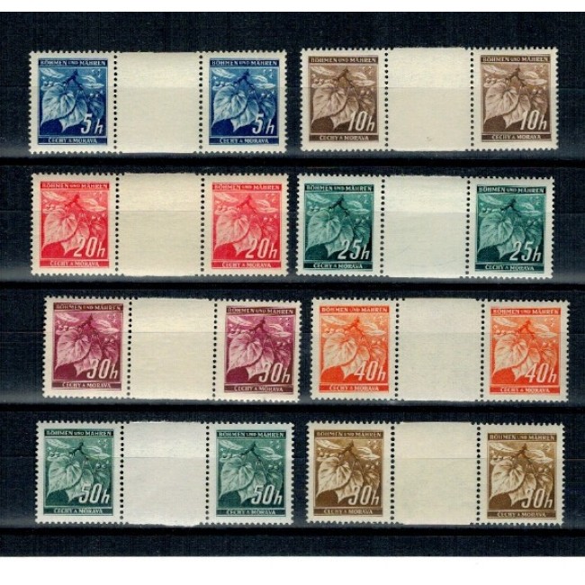 Boemia si Moravia 1939/1941 - Uzuale, perechi neuzate cu punte