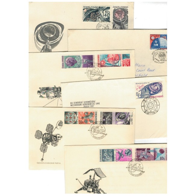 Cehoslovacia - Lot 15 plicuri prima zi, tematica cosmonautica