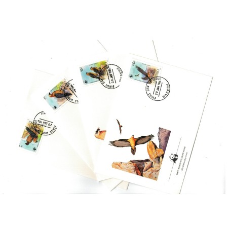 Lesotho 1986 - Fauna WWF, păsări, serie plicuri prima zi