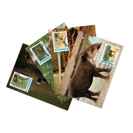 Nicaragua 1985 - Fauna WWF, animale, serie carti poștale maxime