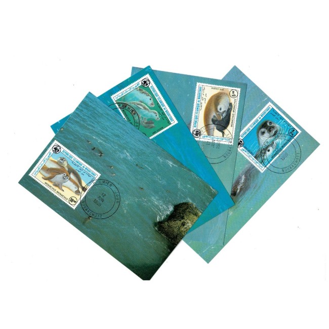 Mauritania 1986 - Fauna WWF, animale, serie carti postale maxime