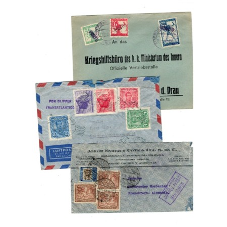 Lot plicuri si carti poștale vechi, străine