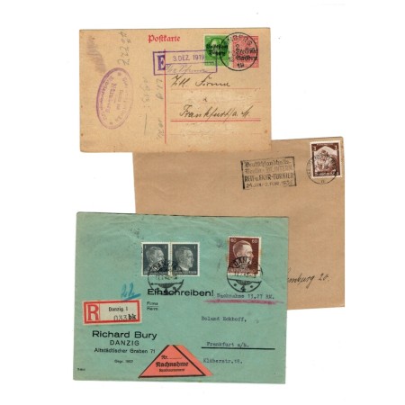 Lot plicuri si carti poștale vechi, străine