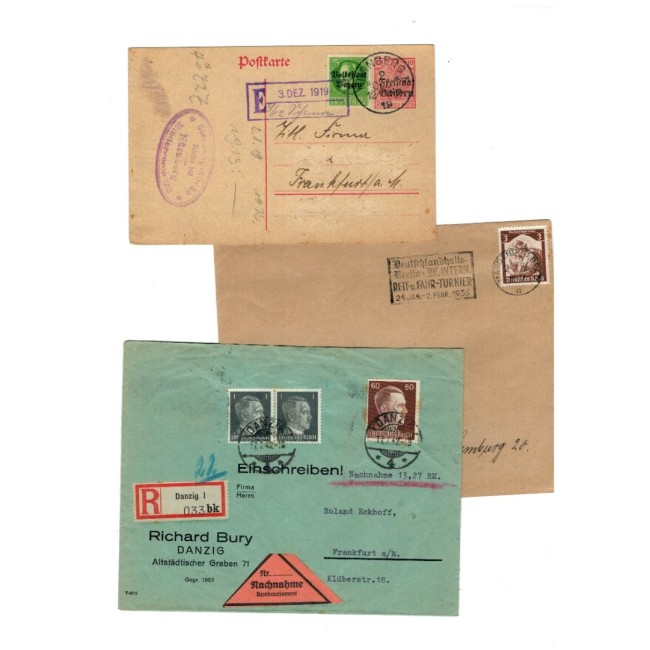 Lot plicuri si carti poștale vechi, străine