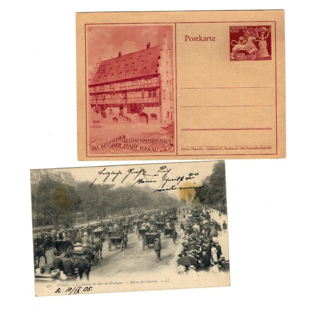 Lot plicuri si carti poștale vechi, străine