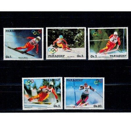 Paraguay 1987 - Jocurile Olimpice de iarna, schi, serie neuzata