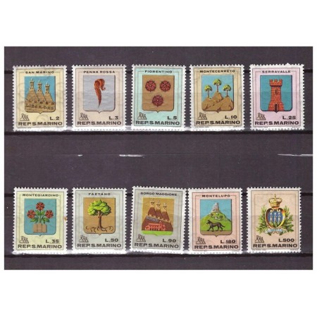 San Marino 1968 - Steme, serie neuzata