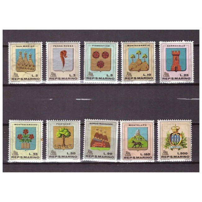 San Marino 1968 - Steme, serie neuzata