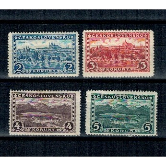 Cehoslovacia 1926 - Uzuale, vederi, serie neștampilata cu șarniere