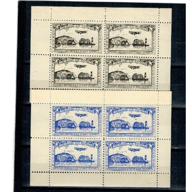 Marea Britanie 1934 - Isle Wight Air Express, blocuri nestampilate